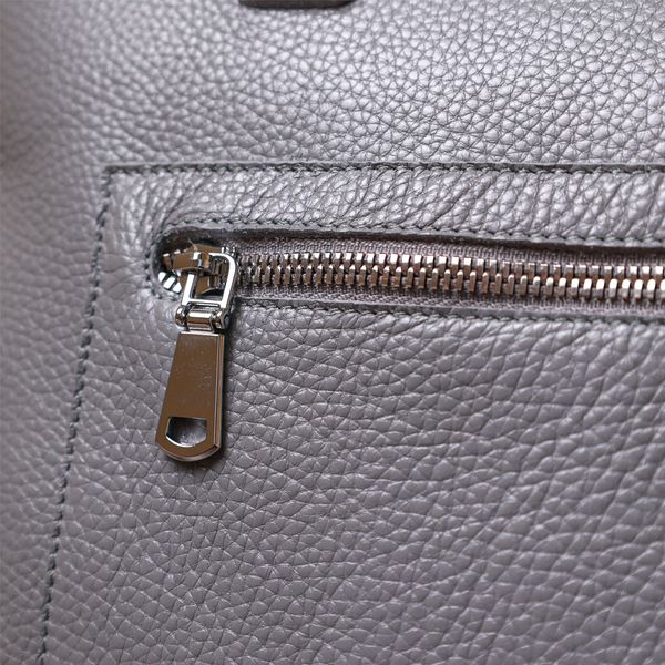 Кожаная женская сумка-шоппер Shvigel 16360 Серый 52665 фото