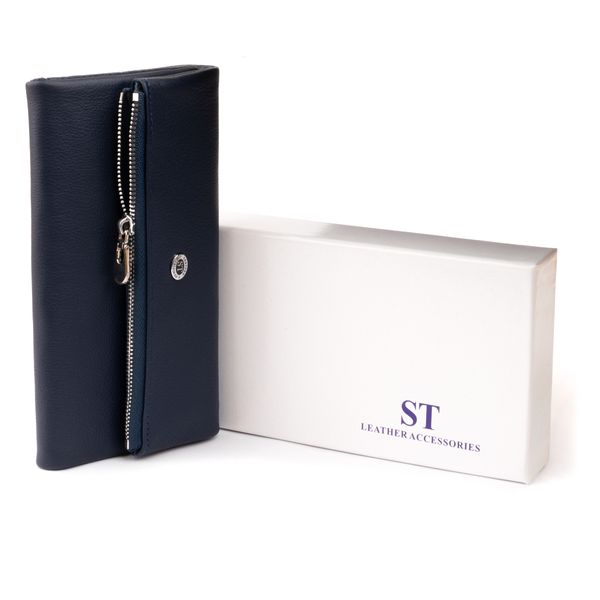 Клатч конверт з кишенею для мобільного шкіряний жіночий ST Leather 19272 Синій 19272 фото