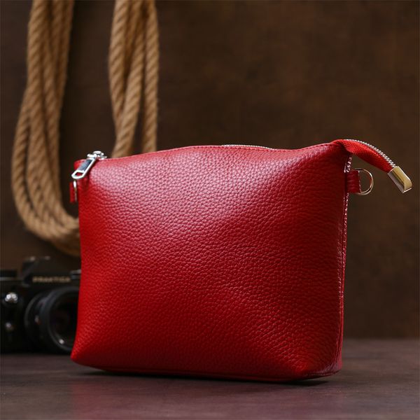 Жіноча сумка крос-боді із натуральної шкіри Shvigel 16342 Червоний 52465 фото
