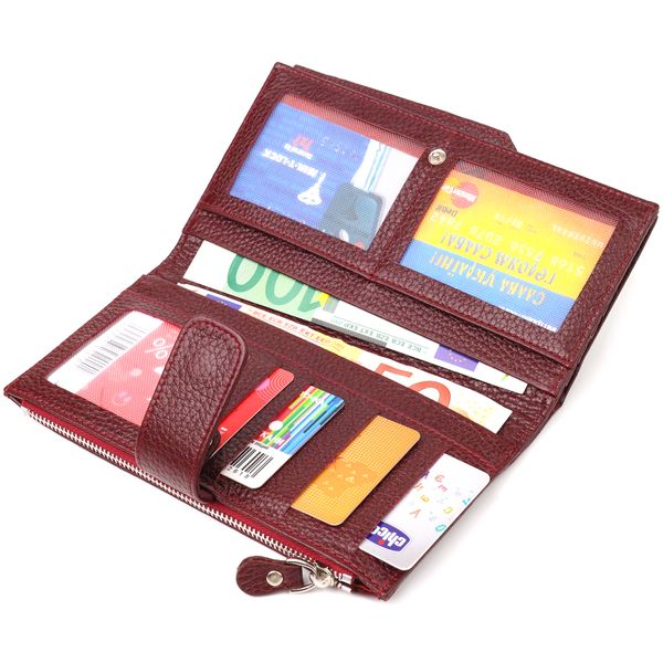 Вертикальний гаманець для жінок з натуральної шкіри CANPELLINI 21645 Бордовий 21645 фото