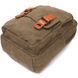 Сумка-рюкзак у стилі мілітарі з двома відділеннями із щільного текстилю Vintage 22163 Оливковий 56799 фото 3