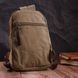 Сумка-рюкзак у стилі мілітарі з двома відділеннями із щільного текстилю Vintage 22163 Оливковий 56799 фото 8