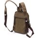 Сумка-рюкзак у стилі мілітарі з двома відділеннями із щільного текстилю Vintage 22163 Оливковий 56799 фото 2