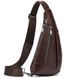 Мужская сумка-слинг кожаная 14737 Vintage Коричневая 14737 фото 2