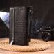 Качественное портмоне клатч из натуральной фактурной кожи CANPELLINI 21543 Черное 21543 фото 7