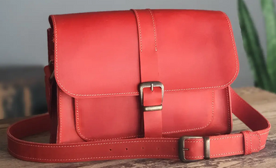 Жіноча шкіряна сумка через плече SGE WS 001 red червона WS 001 red фото