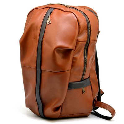 Чоловік шкіряний міської рюкзак рудий з коричневим GB-7340-3md TARWA GB-7340-3md фото