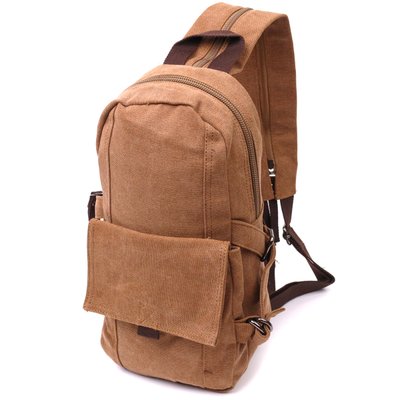 Вместительный текстильный рюкзак в стиле милитари Vintagе 22180 Коричневый 56816 фото