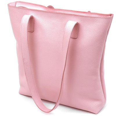 Містка шкіряна жіноча сумка-шоппер Shvigel 16356 Рожевий 52651 фото