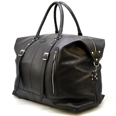Большая дорожная сумка FA-8310-4lx из натуральной кожи флотар, черная FA-8310-4lx фото