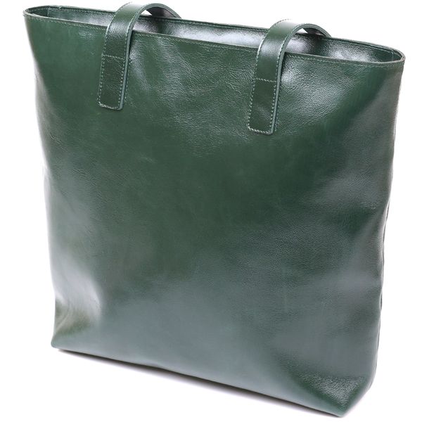 Шкіряна жіноча сумка-шоппер Shvigel 16367 Зелений 52501 фото