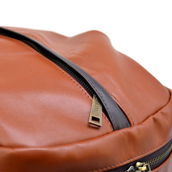 Мужской кожаный городской рюкзак рыжий с коричневым GB-7340-3md TARWA GB-7340-3md фото