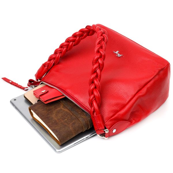 Приваблива сумка жіноча KARYA 20863 шкіряна Червоний 20863 фото