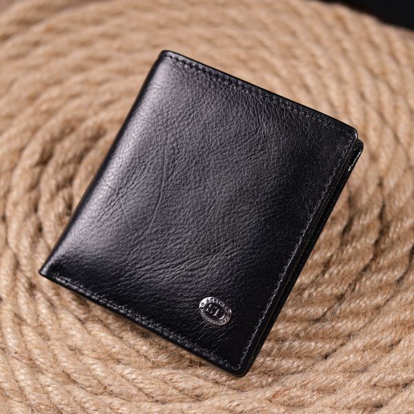 Компактний гаманець для грошей із натуральної гладкої шкіри ST Leather 19418 Чорний 19418 фото