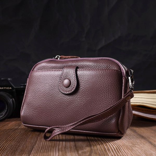 Чудова сумка-клатч у стильному дизайні з натуральної шкіри 22126 Vintage Пудрова 22126 фото