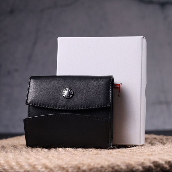 Дуже незвичайний жіночий гаманець із натуральної шкіри KARYA 21339 Чорний 21339 фото