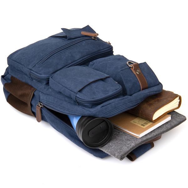 Рюкзак текстильний дорожній унісекс Vintage 20621 Синій 48996 фото