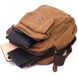 Практичная небольшая мужская сумка из плотного текстиля Vintage 22220 Коричневый 56847 фото 6