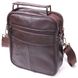 Практичная мужская сумка кожаная 21274 Vintage Коричневая 21274 фото 2
