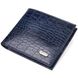 Стильний гаманець для чоловіків у два складення з натуральної шкіри з тисненням під крокодила CANPELLINI 21580 Синій 21580 фото 1
