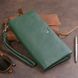 Гаманець-клатч зі шкіри з кишенею для мобільного ST Leather 19308 Зелений 19308 фото 9