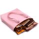 Вместительная кожаная женская сумка-шоппер Shvigel 16356 Розовый 52651 фото 6