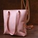 Містка шкіряна жіноча сумка-шоппер Shvigel 16356 Рожевий 52651 фото 7