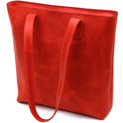 Винтажная яркая кожаная сумка Shvigel 16348 Красный 52652 фото