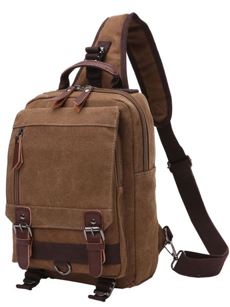 Сумка-рюкзак на одне плече Vintage 20142 Коричнева 46172 фото
