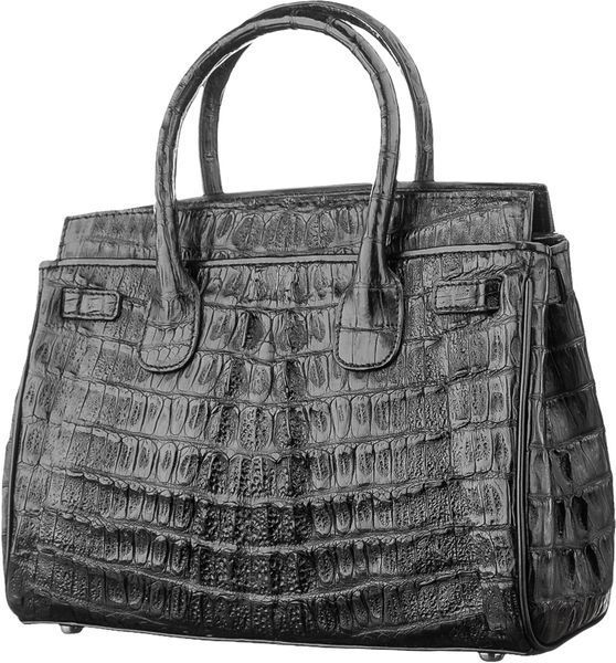 Сумка женская CROCODILE LEATHER 18265 из натуральной кожи крокодила Черная 18265 фото