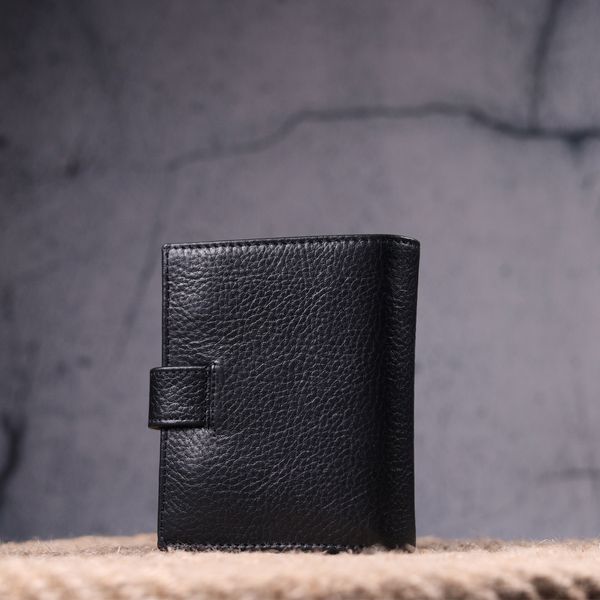 Вертикальний невеликий шкіряний гаманець KARYA 21390 Чорний 21390 фото