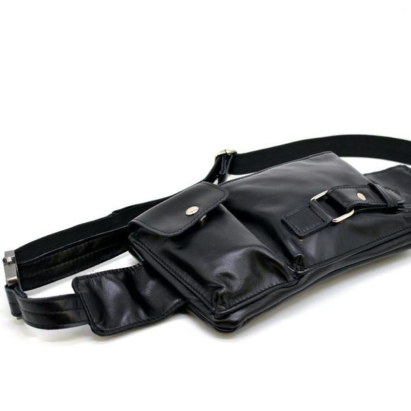 Шкіряна сумка на пояс, бананка GA-8135-3md, чорна, бренд Tarwa GA-8135-3 md фото