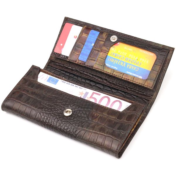Цікавий жіночий гаманець із монетницею з натуральної фактурної шкіри CANPELLINI 21530 Різнокольоровий 21530 фото