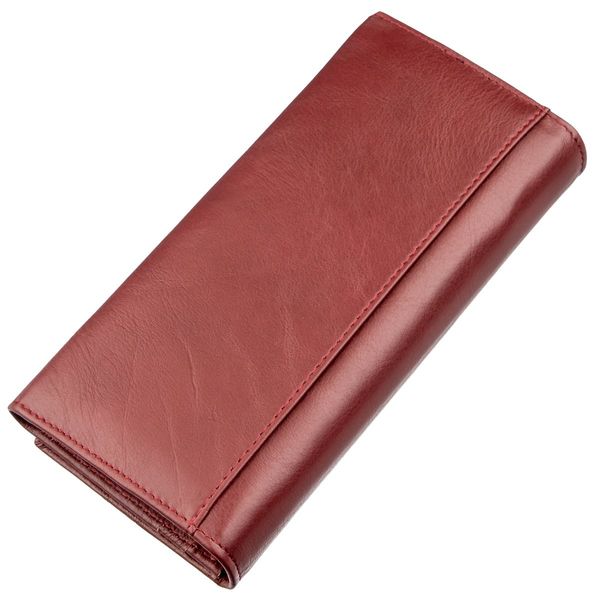 Місткий жіночий гаманець ST Leather 18877 Темно-червоний 18877 фото