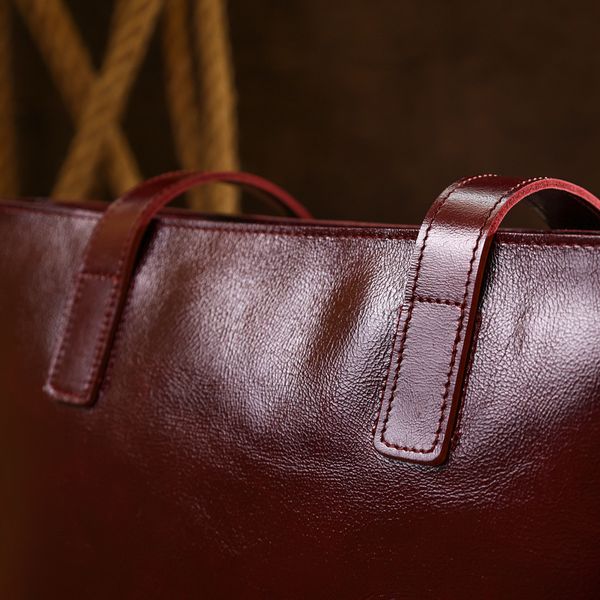 Стильна жіноча сумка-шоппер Shvigel 16368 Бордовий 52502 фото