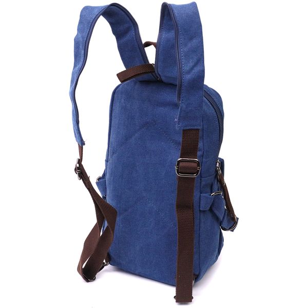 Функціональний текстильний рюкзак у стилі мілітарі Vintagе 22181 Синій 56817 фото