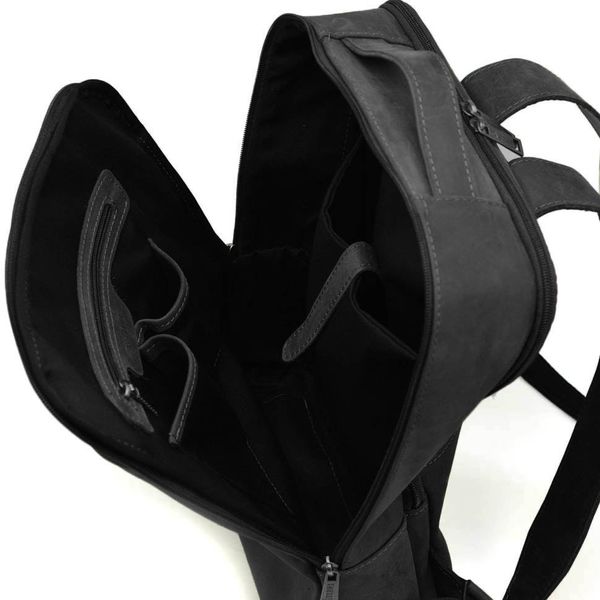 Кожаный рюкзак для ноутбука черный на два отделения RA-7280-3md RA-7280-3md фото
