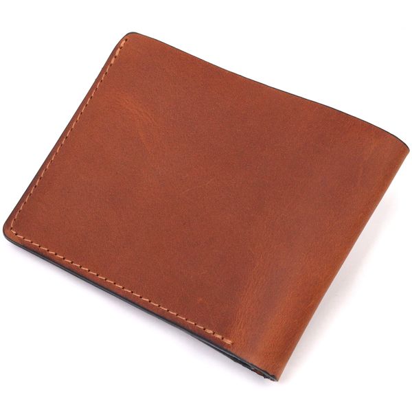 Чоловічий шкіряний гаманець у дві додавання Серце GRANDE PELLE 16736 Світло-коричневий 16736 фото