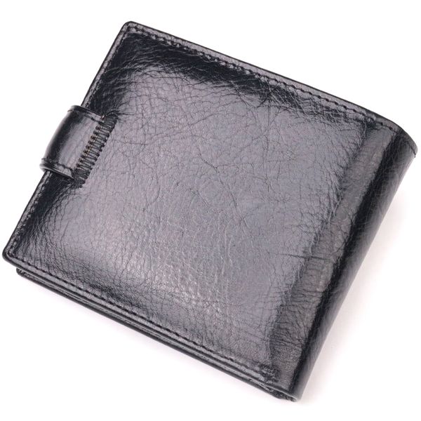 Місткий чоловічий гаманець середнього розміру з натуральної шкіри ST Leather 19419 Чорний 19419 фото