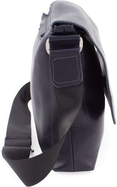 Стильна сумка середнього розміру Grande Pelle 754670 Navy Blue 754670 фото