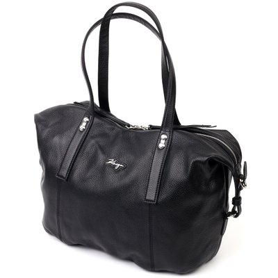 Вместительная женская сумка с ручками KARYA 20865 кожаная Черный 20865 фото