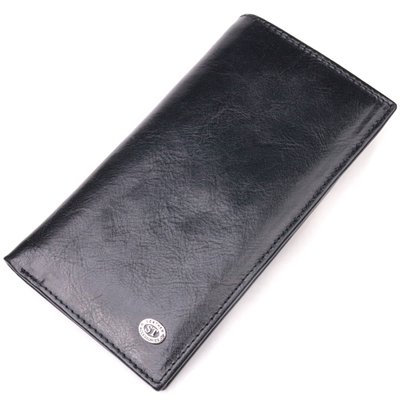 Вертикальный бумажник для мужчин из натуральной кожи ST Leather 19420 Черный 19420 фото