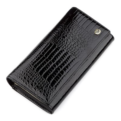 Гаманець жіночий ST Leather 18426 (S6001A) шкіряний Чорний 18426 фото