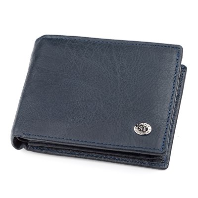 Чоловічий гаманець ST Leather 18326 (ST108) шкіряний багатофункціональний Синій 18326 фото