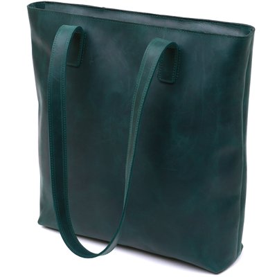 Шкіряна вінтажна сумка жіноча Shvigel 16351 Зелений 52653 фото