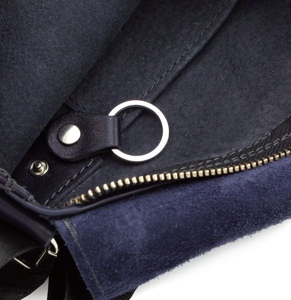 Стильна сумка середнього розміру Grande Pelle 754670 Navy Blue 754670 фото