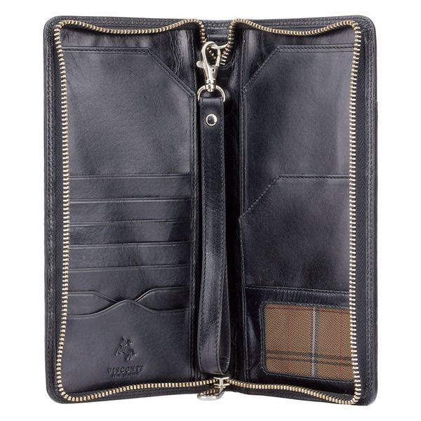 Портмоне дорожное Visconti MZ101 Wing (Italian Black) чорное MZ101 IT BLK фото