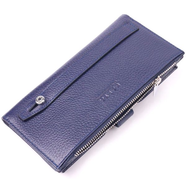 Стильний вертикальний гаманець із натуральної шкіри KARYA 21423 Синій 21423 фото