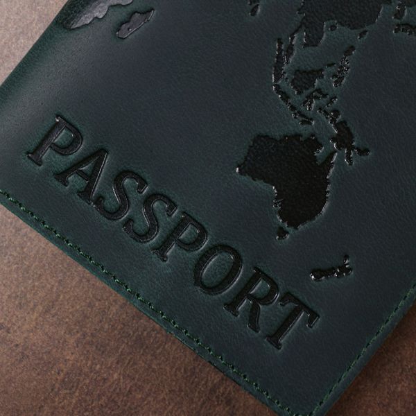 Обкладинка на паспорт із натуральної шкіри Shvigel 16550 Зелений 16550 фото
