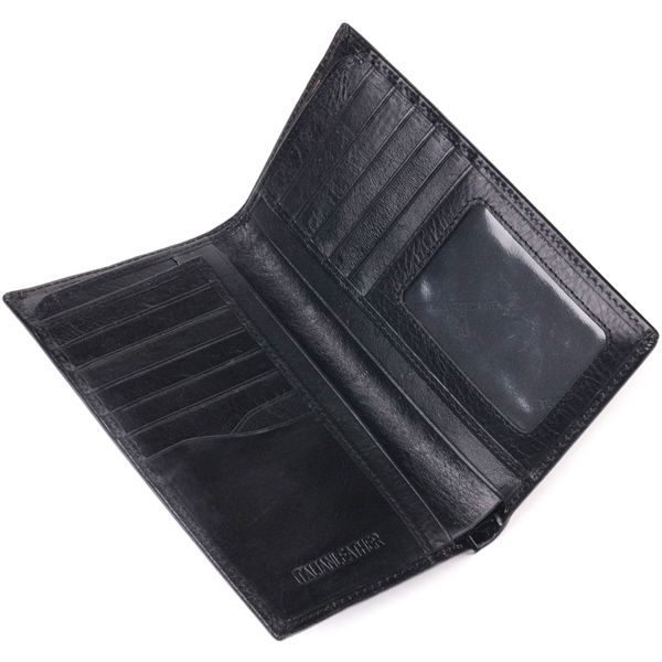 Вертикальний гаманець для чоловіків із натуральної шкіри ST Leather 19420 Чорний 19420 фото